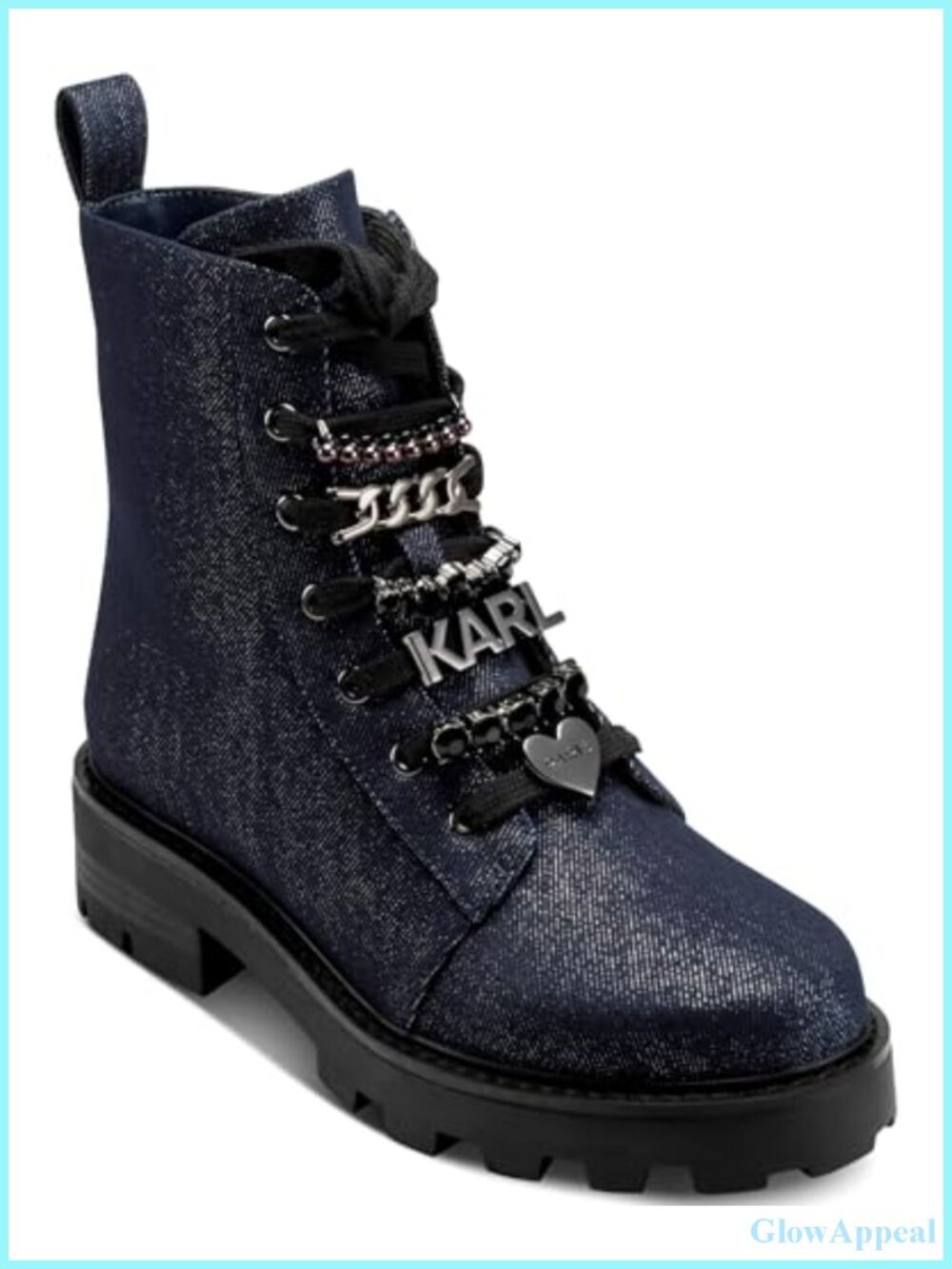 KARL LAGERFELD Women's Mela Platform Combat Boot